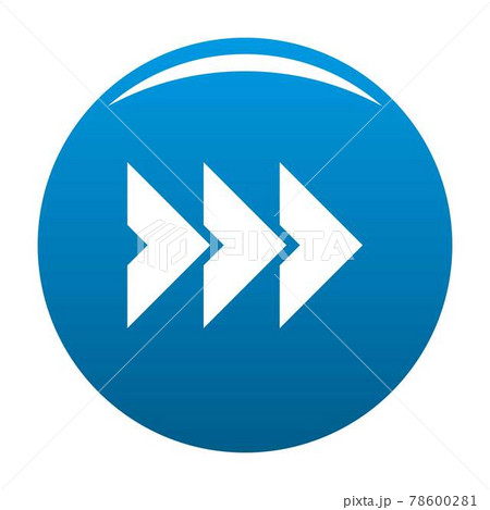 Arrow icon blue vector 78600281