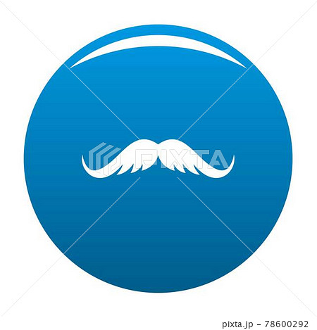 Cutting mustache icon blue vector 78600292