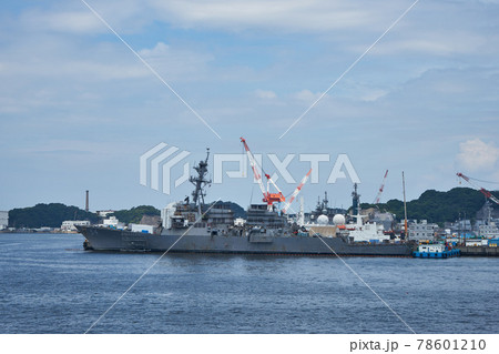 神奈川県　横須賀基地　アメリカ海軍イージス艦の修理 78601210