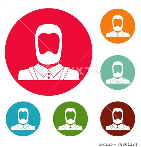 Man Avatar Icons Circle Set Vectorのイラスト素材 [78601231] - PIXTA