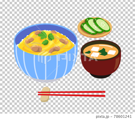 親子丼定食 78601241