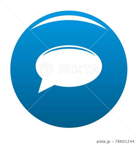 Chat icon blue vector 78601244
