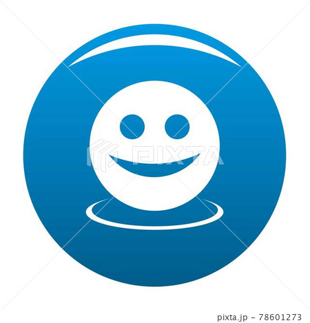 Smile icon blue vector 78601273