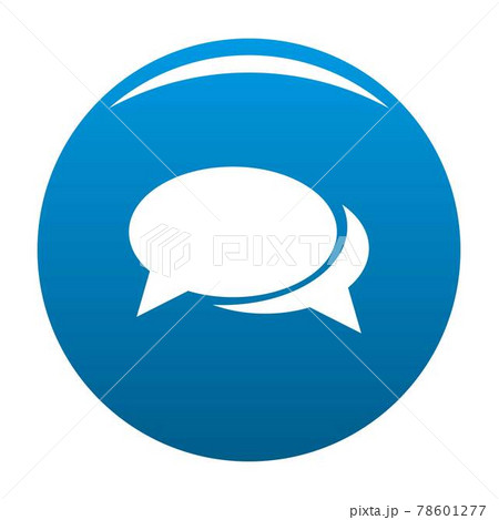 Speech bubbles icon blue vector 78601277