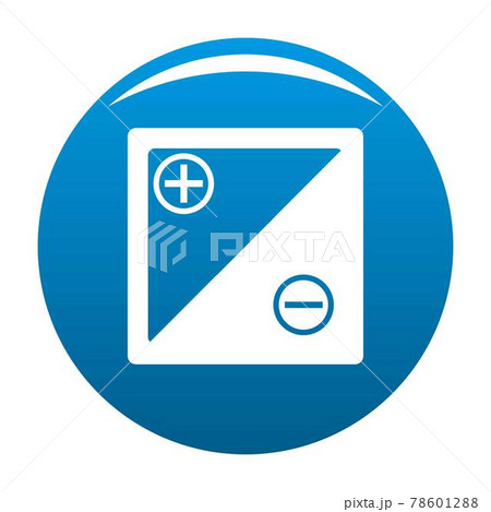 Accumulator icon blue vector 78601288
