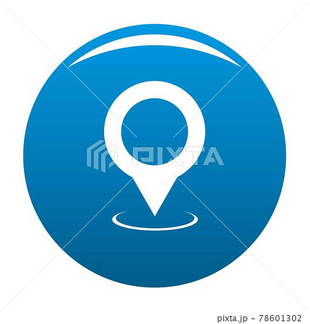 Map pointer icon blue vector Map pointer icon blue vector 78601302