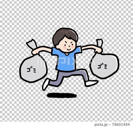 断捨離　ゴミを捨てるイラスト 78601484