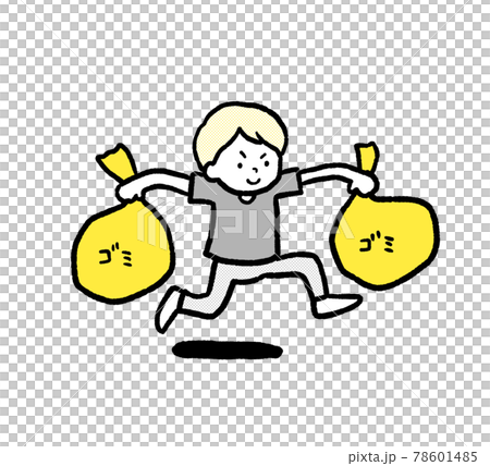 断捨離　ゴミを捨てるイラスト 78601485