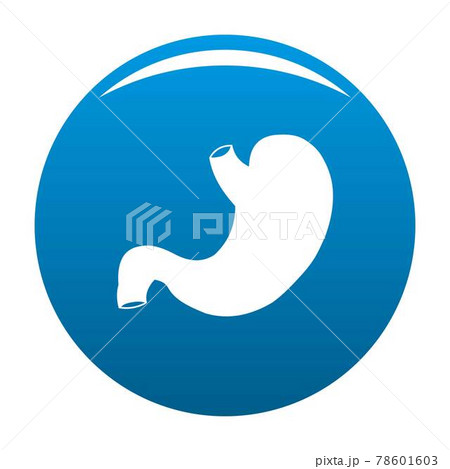 Stomach icon blue vector Stomach icon blue vector 78601603