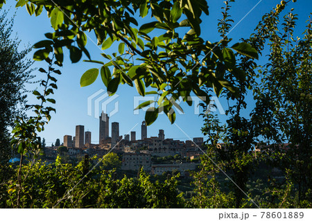 イタリア 塔が立ち並ぶサン・ジミニャーノの町並み イタリア 塔が立ち並ぶサン・ジミニャーノの町並み 78601889