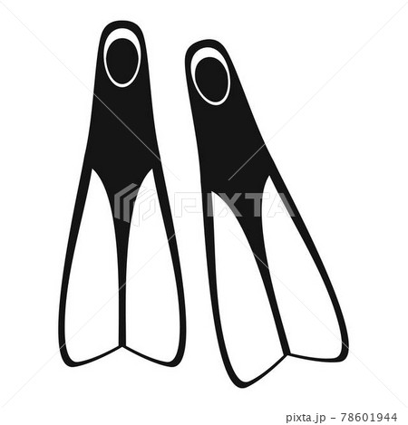 Flippers icon, simple style 78601944