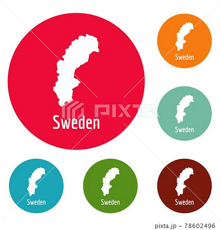 Sweden map in black vector simple 78602496