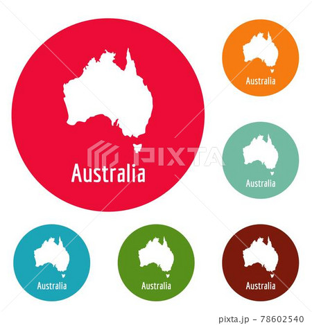 Australia map in black vector simple Australia map in black vector simple 78602540