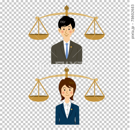 Balance and lawyer men and women 78602683