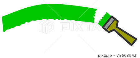 刷毛でペンキを塗るイラスト画像 78603942