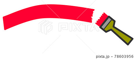 刷毛でペンキを塗るイラスト画像 78603956