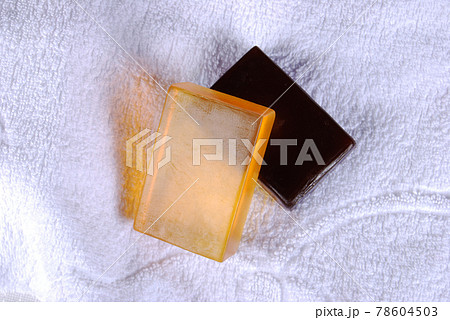 Orange yellow aromatic and fragrant soap bars 78604503