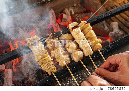 焼き鳥 炭火焼鳥 焼き鳥 炭火焼鳥 78605832