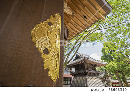 大國魂神社　随神門 　神社仏閣　陽射し　扉　ずいじんもん 78608519