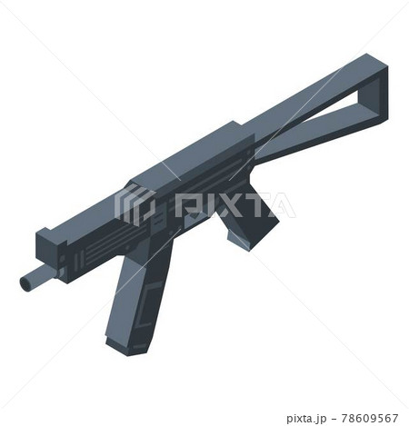Police assault rifle icon, isometric style Police assault rifle icon, isometric style 78609567