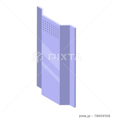 Police steel shield icon, isometric style 78609568