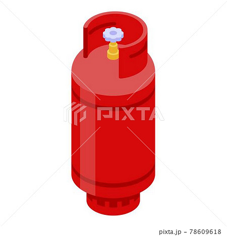 House gas cylinder icon, isometric style 78609618