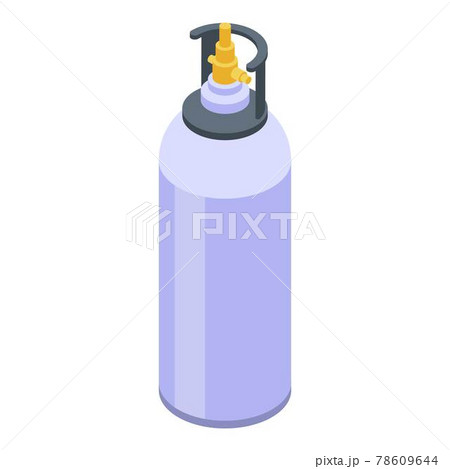 Gas cylinders icon, isometric style Gas cylinders icon, isometric style 78609644