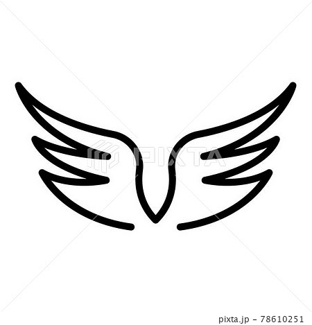 Heraldic wings icon, outline style 78610251