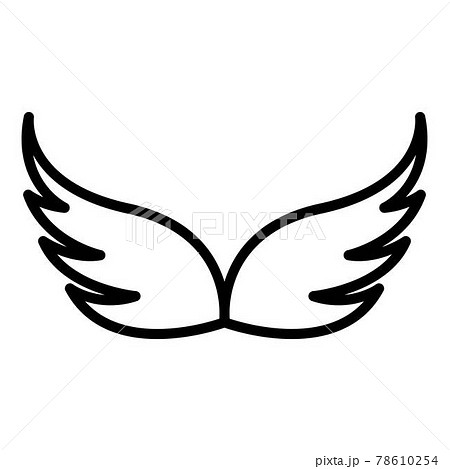 Retro wings icon, outline style Retro wings icon, outline style 78610254