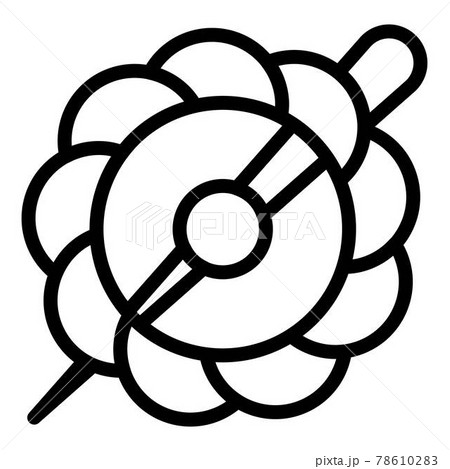 Flower barrette icon, outline style 78610283