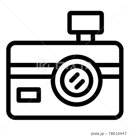 Photo camera icon, outline style Photo camera icon, outline style 78610447
