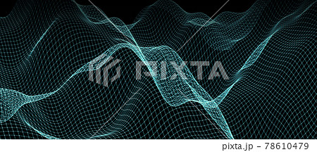 ポイントの抽象的な背景　サイバー粒子　ビッグデータストリーム　3Dレンダリング 78610479