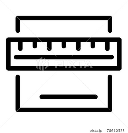 Measurement tile icon, outline style Measurement tile icon, outline style 78610523