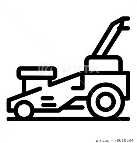 Gasoline lawn mower icon, outline style Gasoline lawn mower icon, outline style 78610634