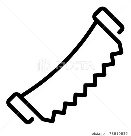 Two man saw icon, outline style 78610636