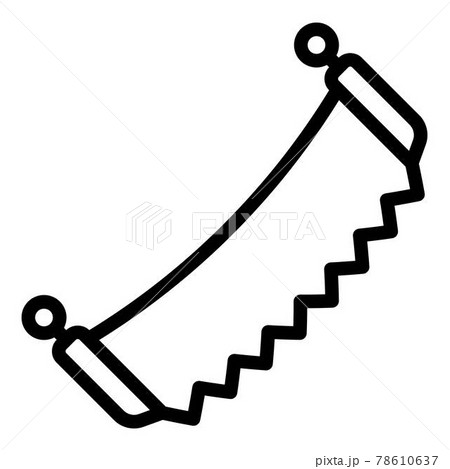 Two hand saw icon, outline style 78610637