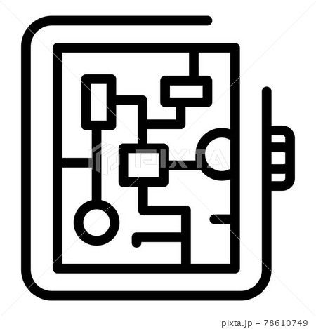 Smartwatch screen repair icon, outline style 78610749