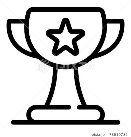 Target star cup icon, outline style Target star cup icon, outline style 78610785