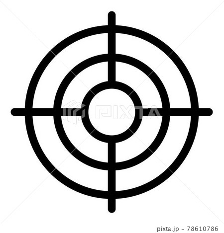 Aim target icon, outline style Aim target icon, outline style 78610786