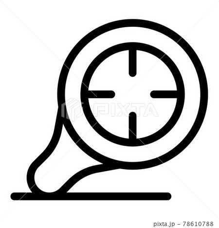 Magnifier target icon, outline style Magnifier target icon, outline style 78610788