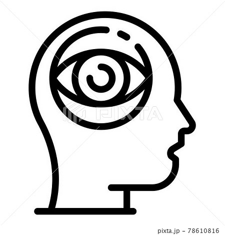 Eye mind life skill icon, outline style 78610816