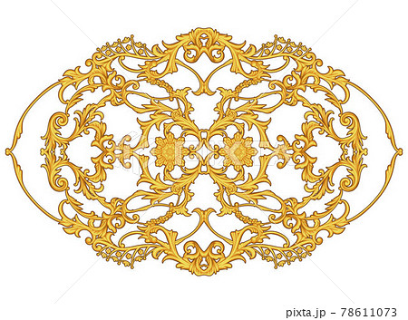 Golden arabesque with floral Golden arabesque with floral 78611073