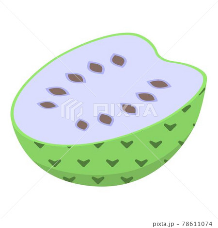 Half soursop icon, isometric style Half soursop icon, isometric style 78611074