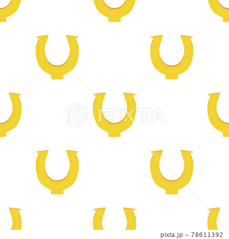 Illustration on theme Irish holiday St Patrick day, seamless horseshoes 78611392