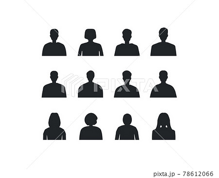 Male and female, people, users icon. Vector illustration. 78612066