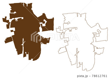 Frankenthal city (Federal Republic of Germany, State of Rhineland-Palatinate, Urban district) map vector illustration, scribble sketch Frankenthal map Frankenthal city (Federal Republic of Germany, State of Rhineland-Palatinate, Urban district) map vector illustration, scribble sketch Frankenthal map 78612761