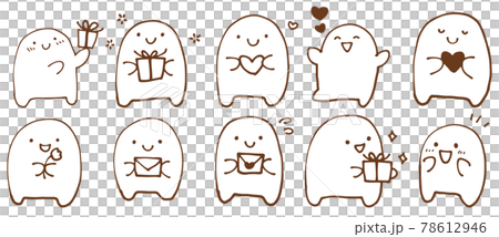 シンプルなかわいい生き物 ギフト プレゼント イメージ 手描き 落書き シンプルなかわいい生き物 ギフト プレゼント イメージ 手描き 落書き 78612946