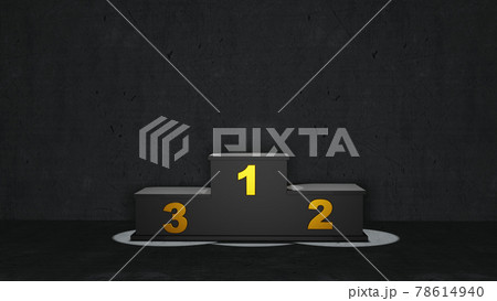 winners podium illustration , 3d rendering winners podium illustration , 3d rendering 78614940