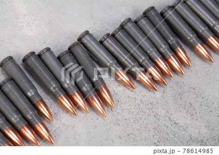 kalashnikov ak gun 7,62 mm bullets 78614985