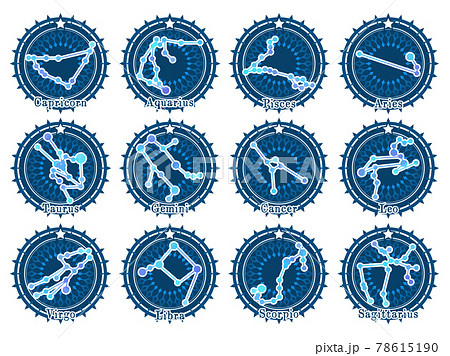 黄道12星座のイラストセットのイラスト素材 [78615190] - PIXTA